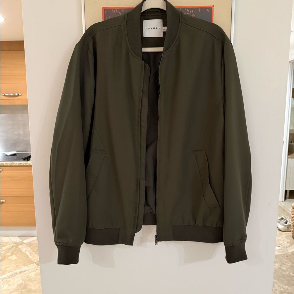 Topman Olive Bomber Jacket